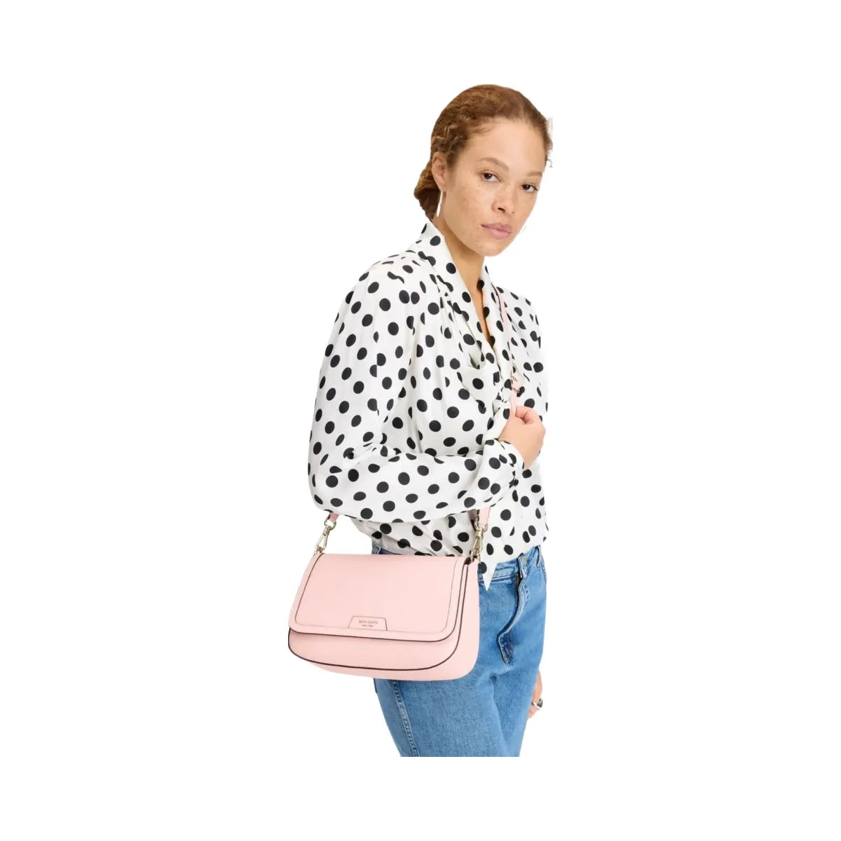 Kate Spade Hudson Convertible Flap Shoulder Bag Pastry Pink