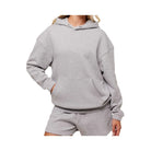 Gymshark Rest Day Sweats 2.0 Oversized Hoodie - Light Grey Core Marl