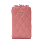 Kate Spade Carey Quilted Studded Phone Chain Crossbody Pomegranate