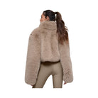 Alo Women's Opulent Faux Fur Cropped Jacket - Oat