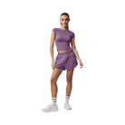 Alo Women's soft Back For More Tee - Plum Kiss