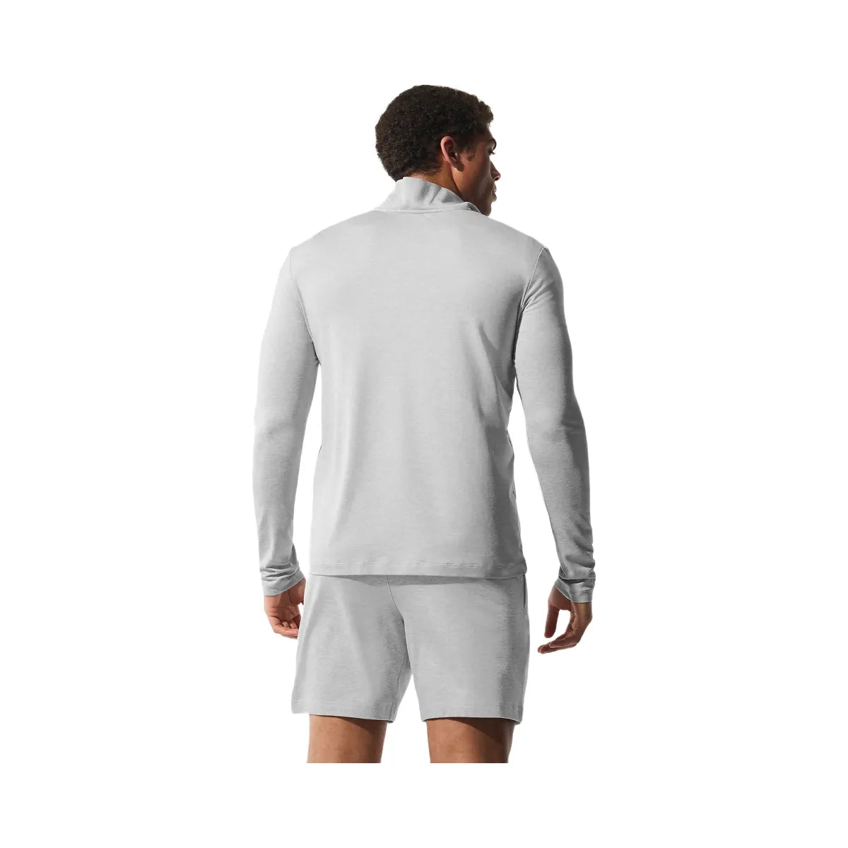 Alo Men's Conquer 1/4 Zip Reform Long Sleeve - Athletic Heather Grey