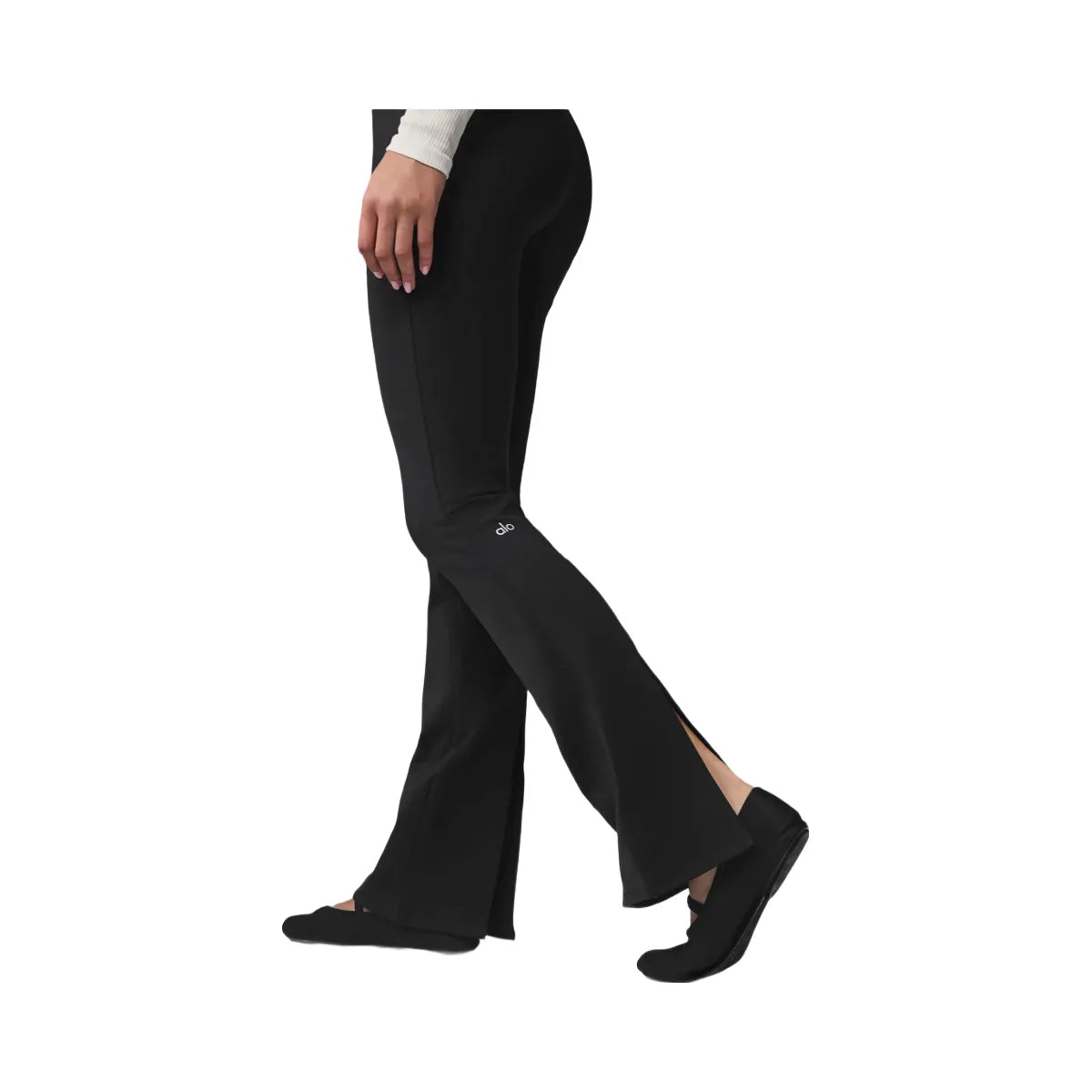 Alo Women's Airbrush High-Waist Kick-Back Legging - Black