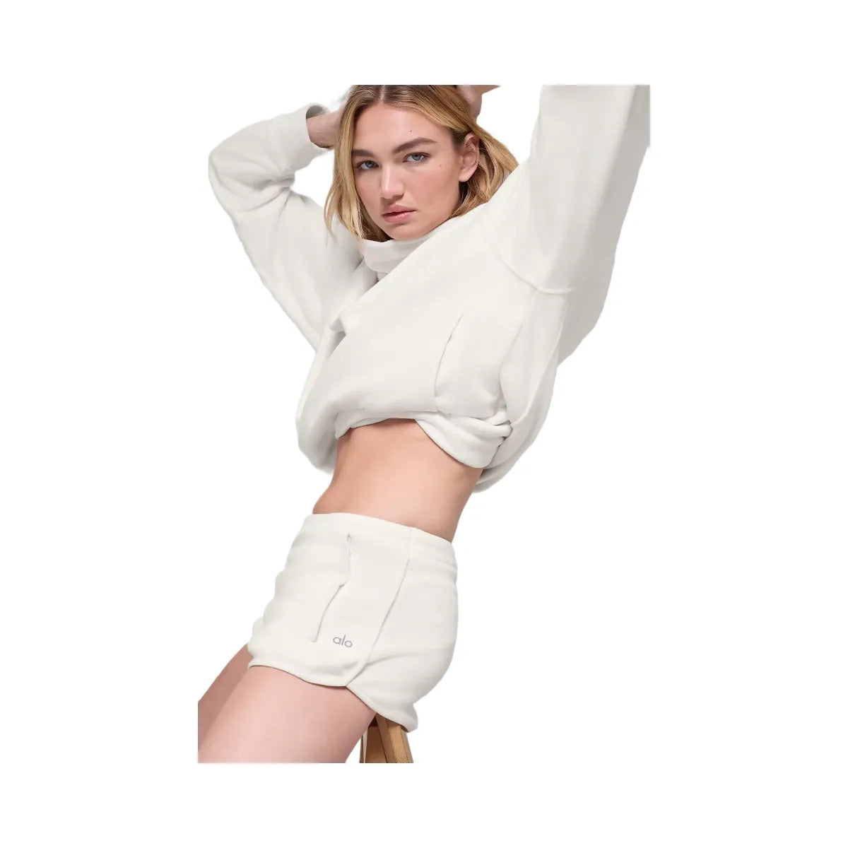 Alo Women's Polar Fleece Retreat Short - Ivory