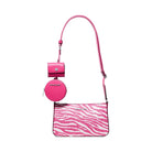 Michael Kors Jet Set Leather Medium Animal Print Logo Crossbody Bag with Case for Apple Airpods Pro® Dragonfruit