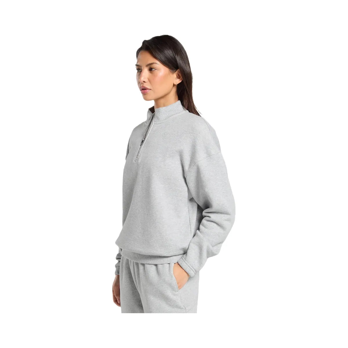 Gymshark Rest Day Sweats 2.0 1/4 Zip Pullover - Light Grey Core Marl