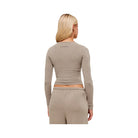 Gymshark Waffle Long Sleeve Top - Lifestyle Brown