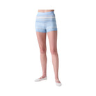 Alo Women's Sport Play High-Waist Knit Short - Seashell Blue/Ivory