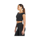 Gymshark Luxe Seamless Boat Neck Crop Top - Coal Marl