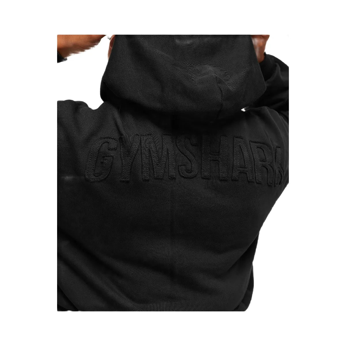 Gymshark Power Washed Oversized Hoodie - Black/Acid Wash Small Ball