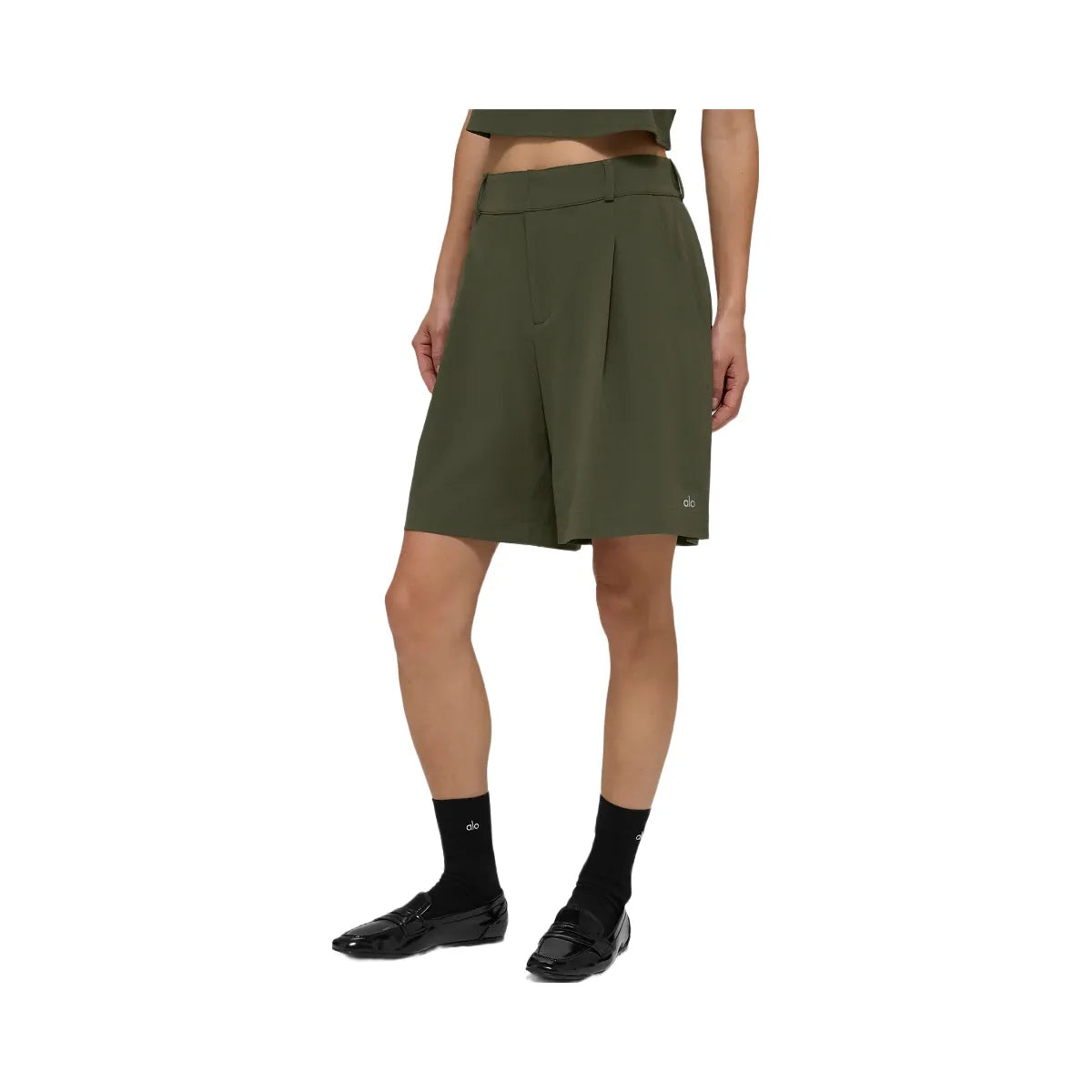 Alo Women's High-Waist Dreamscape Short - Green Olive
