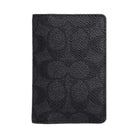 Coach Id Wallet In Signature Canvas Signature Canvas-Charcoal-Black