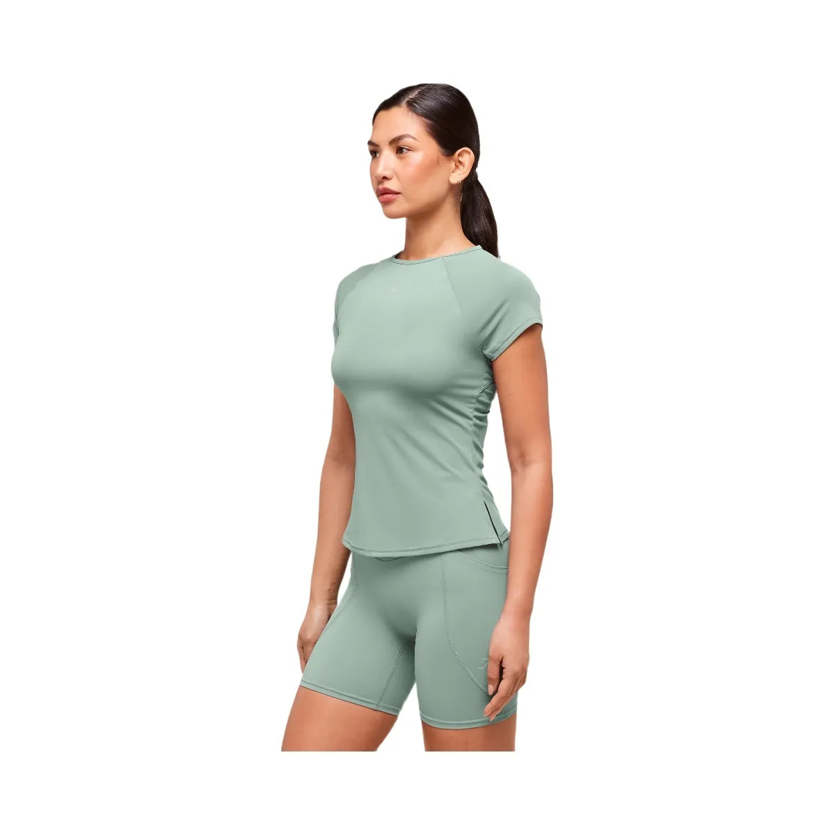 Gymshark Running Back Vent T-Shirt - Celeste Blue