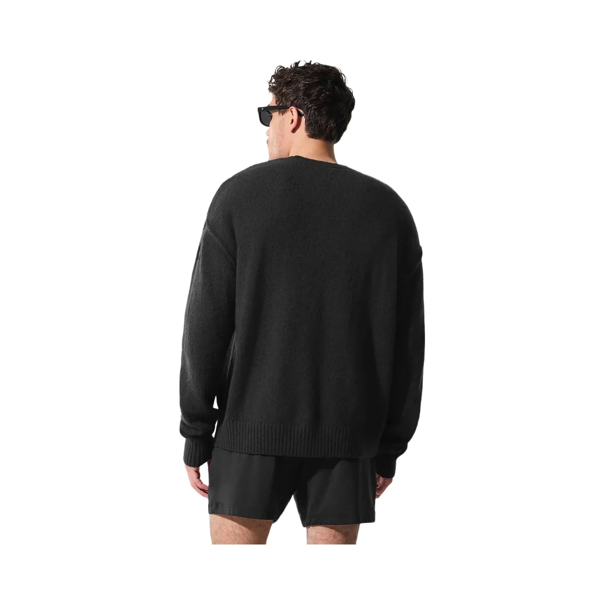 Alo Men's Unisex Wool Cashmere New Class Crewneck Sweater - Black