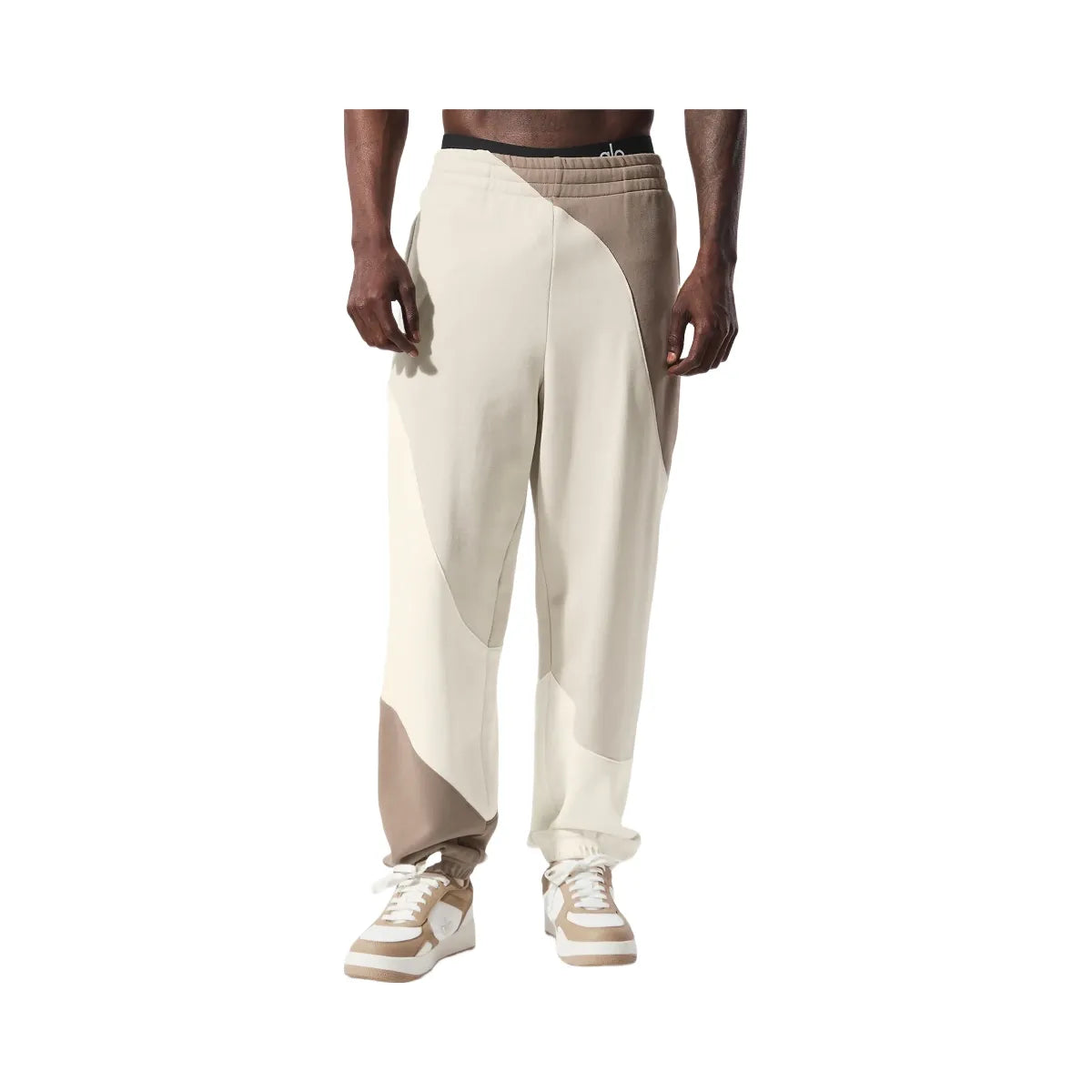 Alo Men's Make Waves Sweatpant - Ivory/Bone/Gravel