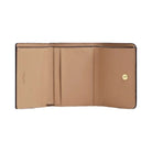 Coach Card Holder Wallet In Blocked Signature Canvas Signature Canvas-Gold-Sand-Tan