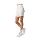 Alo Women's 7" High-Waist Biker Short - White