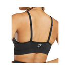 Gymshark Vital V Neck Sports Bra - Black Marl