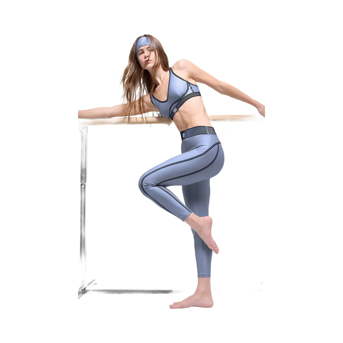 Alo Women's Airlift High-Waist 7/8 Line Up Legging - Winter Frost