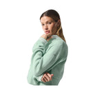 Alo Women's Tennis Club Sweater Knit Full Zip Jacket - Spearmint/White