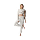 Alo Women's Cable Knit Winter Bliss Pant - Ivory
