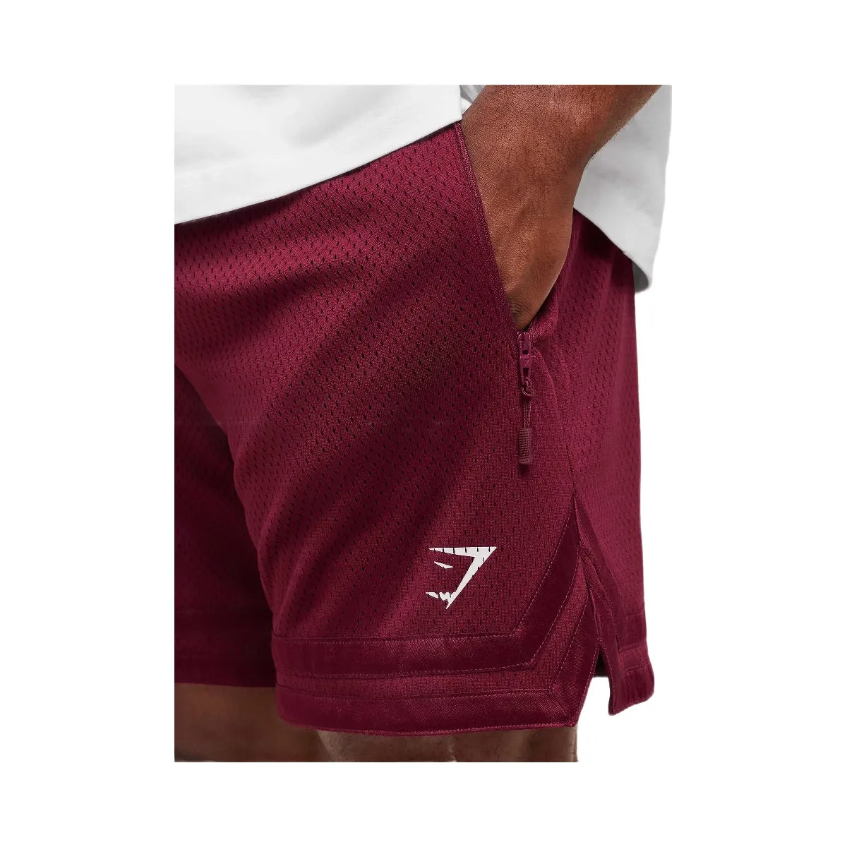 Gymshark Campus Mesh Shorts - Rich Maroon