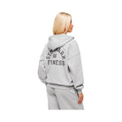 Gymshark Fitness Embroidered Graphic Zip Up Hoodie - Light Grey Core Marl