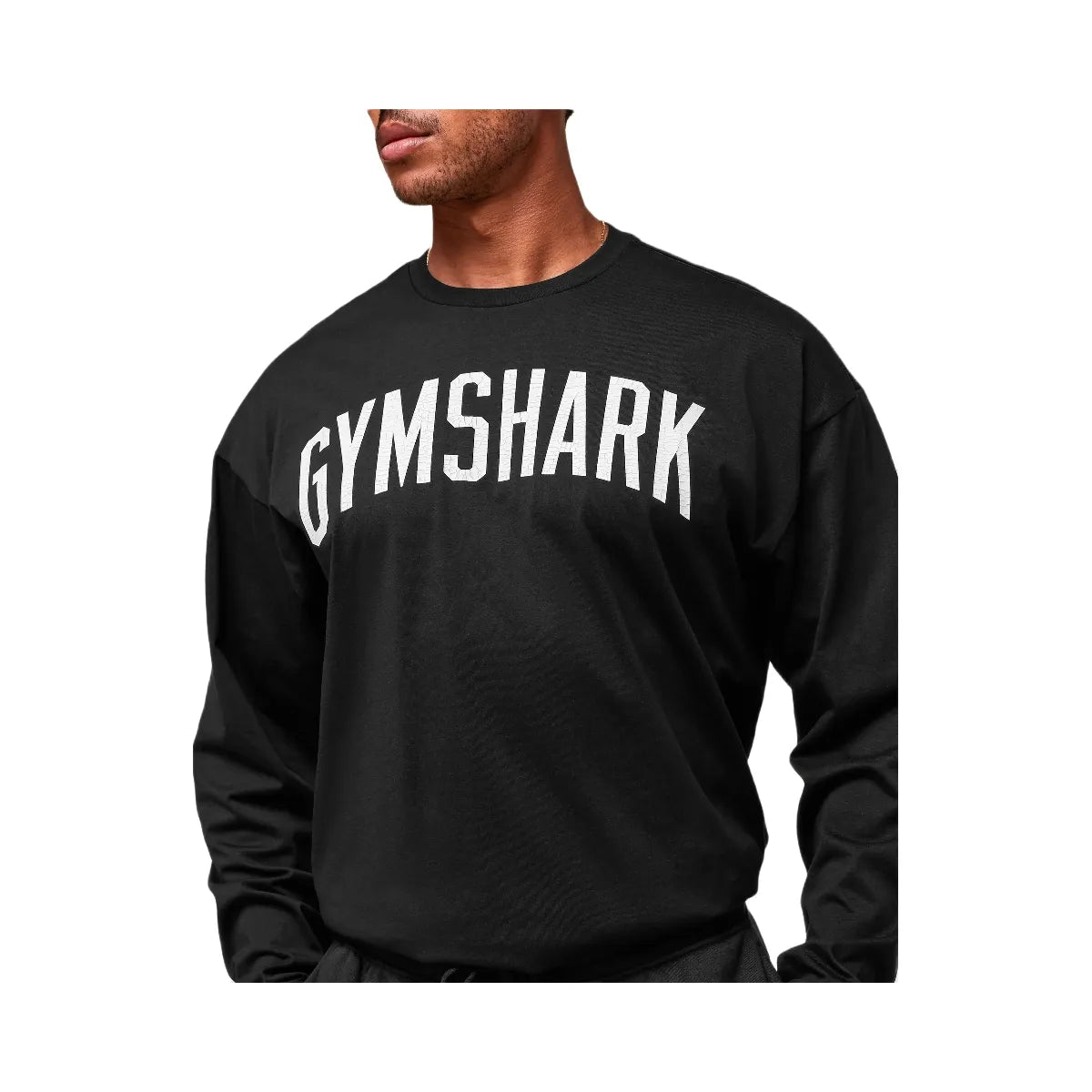 Gymshark Worn Graphic Long Sleeve T-Shirt - Black