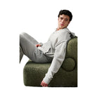 Alo Men's Wool Cashmere New Class Full Zip Hoodie - Pearl Grey Heather
