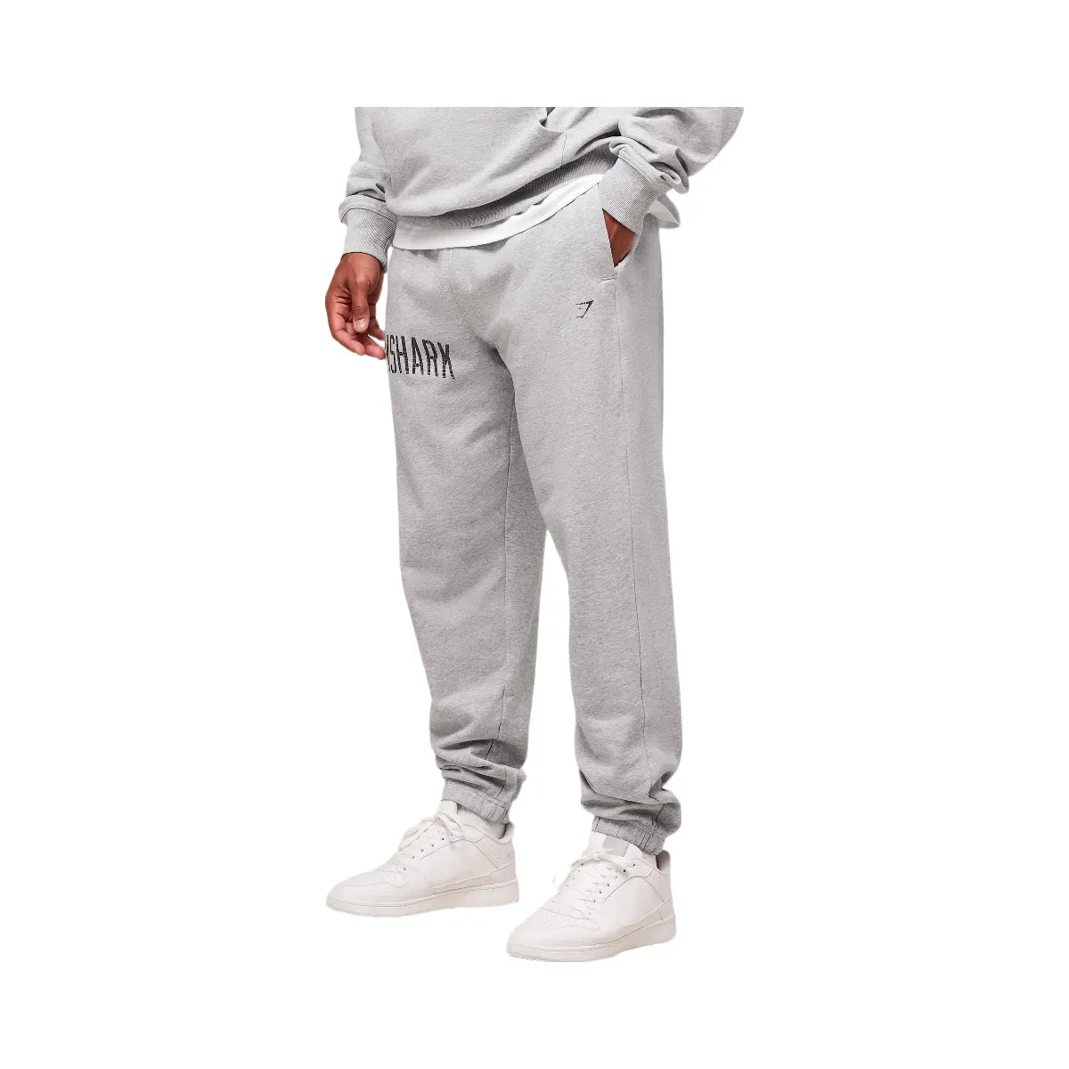 Gymshark Worn Graphic Jogger - Light Grey Core Marl