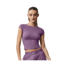 Alo Women's soft Back For More Tee - Plum Kiss