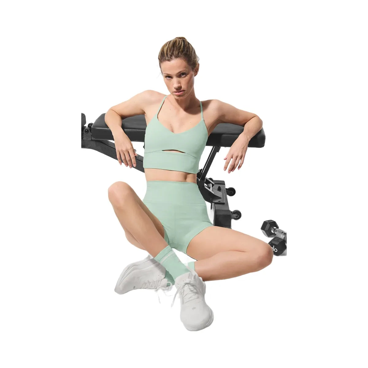 Alo Women's Alosoft High-Waist Carefree Short - Spearmint Heather