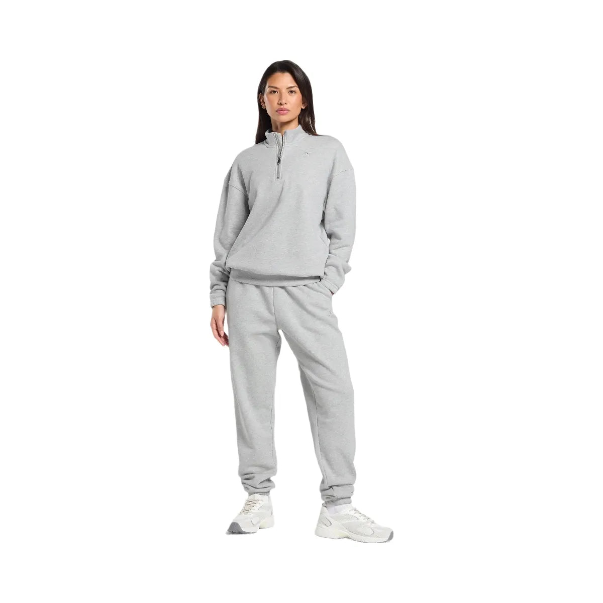 Gymshark Rest Day Sweats 2.0 1/4 Zip Pullover - Light Grey Core Marl