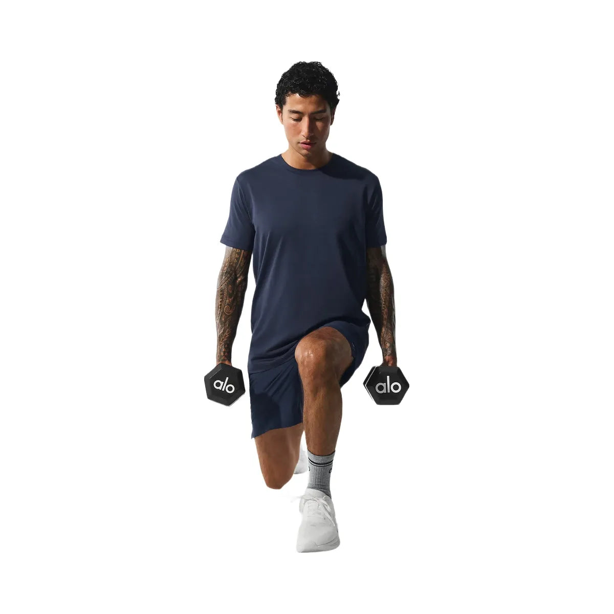 Alo Men's Conquer Reform Crewneck Short Sleeve - Navy