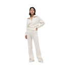 Alo Women's Cashmere Plush Waffle 1/4 Zip Pullover - Ivory