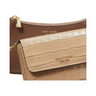 Kate Spade Double Up Croc Embossed Crossbody Warm Acorn Multi