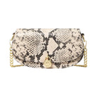 Michael Kors Mila Small Snake Embossed Crossbody Bag Natural