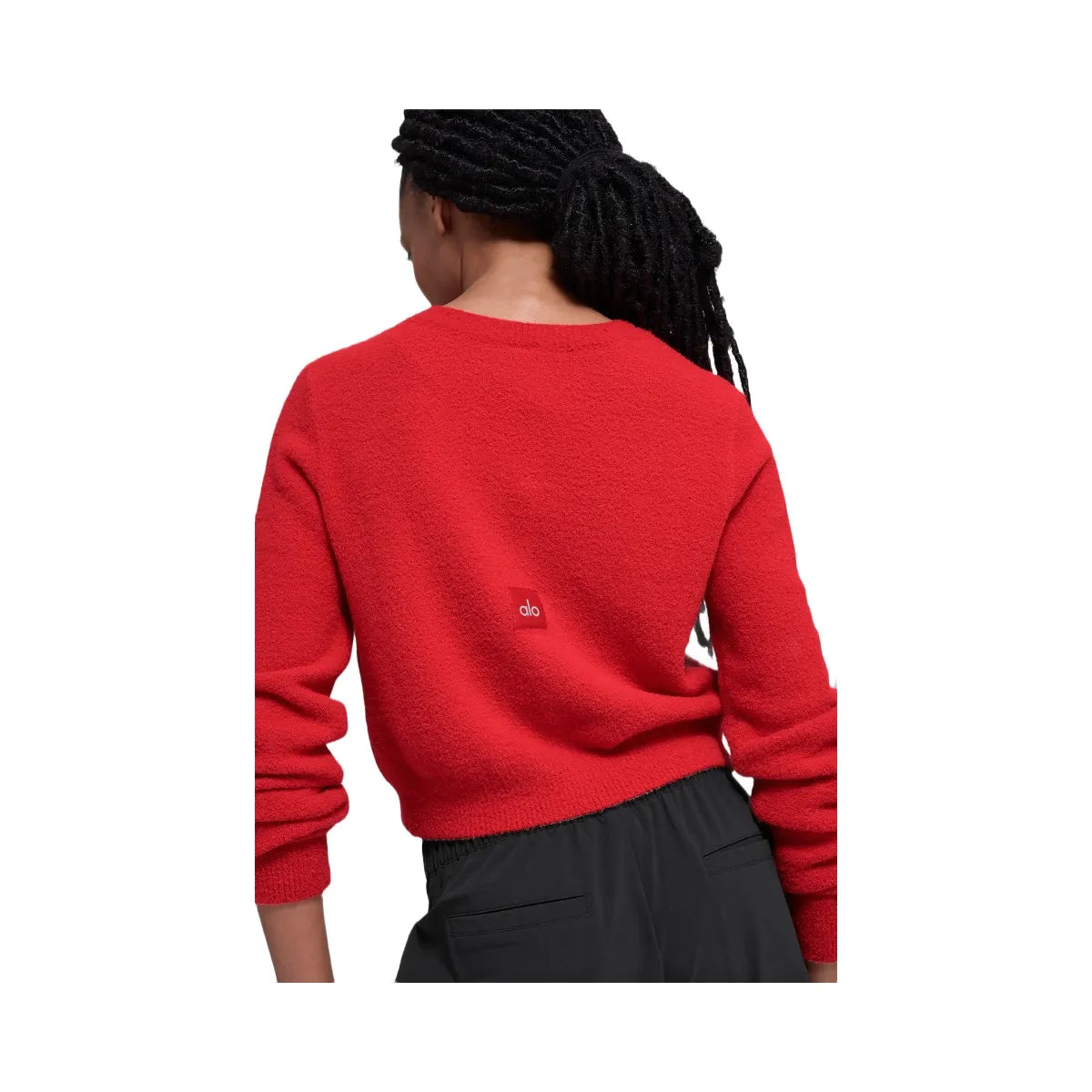 Alo Women's Snuggle Up Sweater Cropped Cardigan - Bright Red
