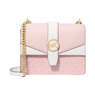 Michael Kors Greenwich Small Color-Block Signature Logo Crossbody Bag Pwd Blsh Mlt