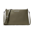 Michael Kors Trisha Medium Pebbled Leather Crossbody Bag Olive