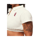 Gymshark x Analis Cropped Polo - Soft White