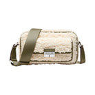 Michael Kors Bradshaw Extra-Small Faux Shearling Camera Crossbody Bag Olive