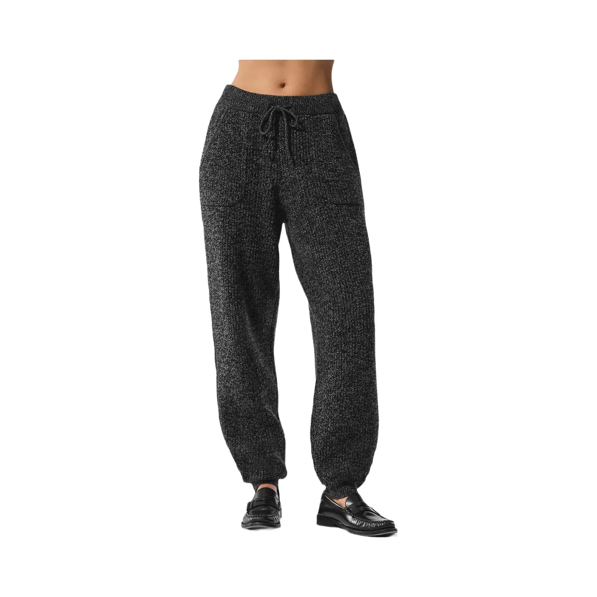 Alo Women's Marl Sweater Pant - Black Marl