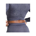 Gymshark Adapt Fleck Seamless Long Sleeve Crop Top - Weighted Purple/Metal Purple