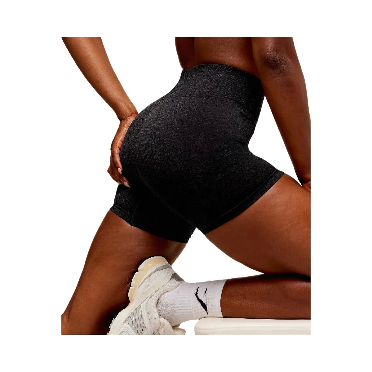 Gymshark Adapt Fleck Seamless Shorts - Black/Smokey Grey