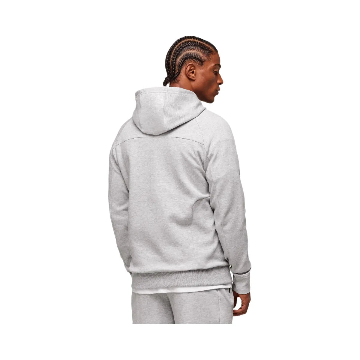 Gymshark Interlock Tech Zip Up Hoodie - Light Grey Core Marl