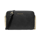Michael Kors Jet Set Large Saffiano Leather Crossbody Bag Black