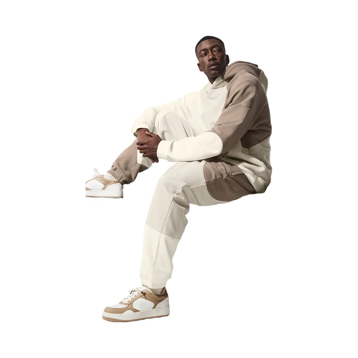 Alo Men's Make Waves Sweatpant - Ivory/Bone/Gravel