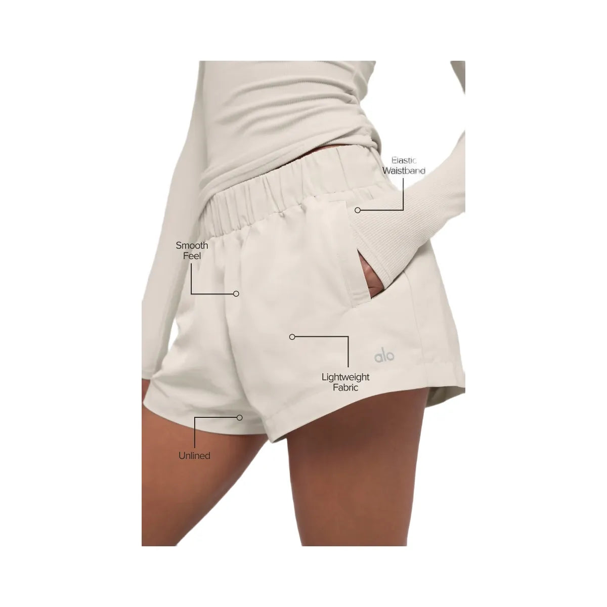 Alo Women's High-Waist Socialite Short - Bone
