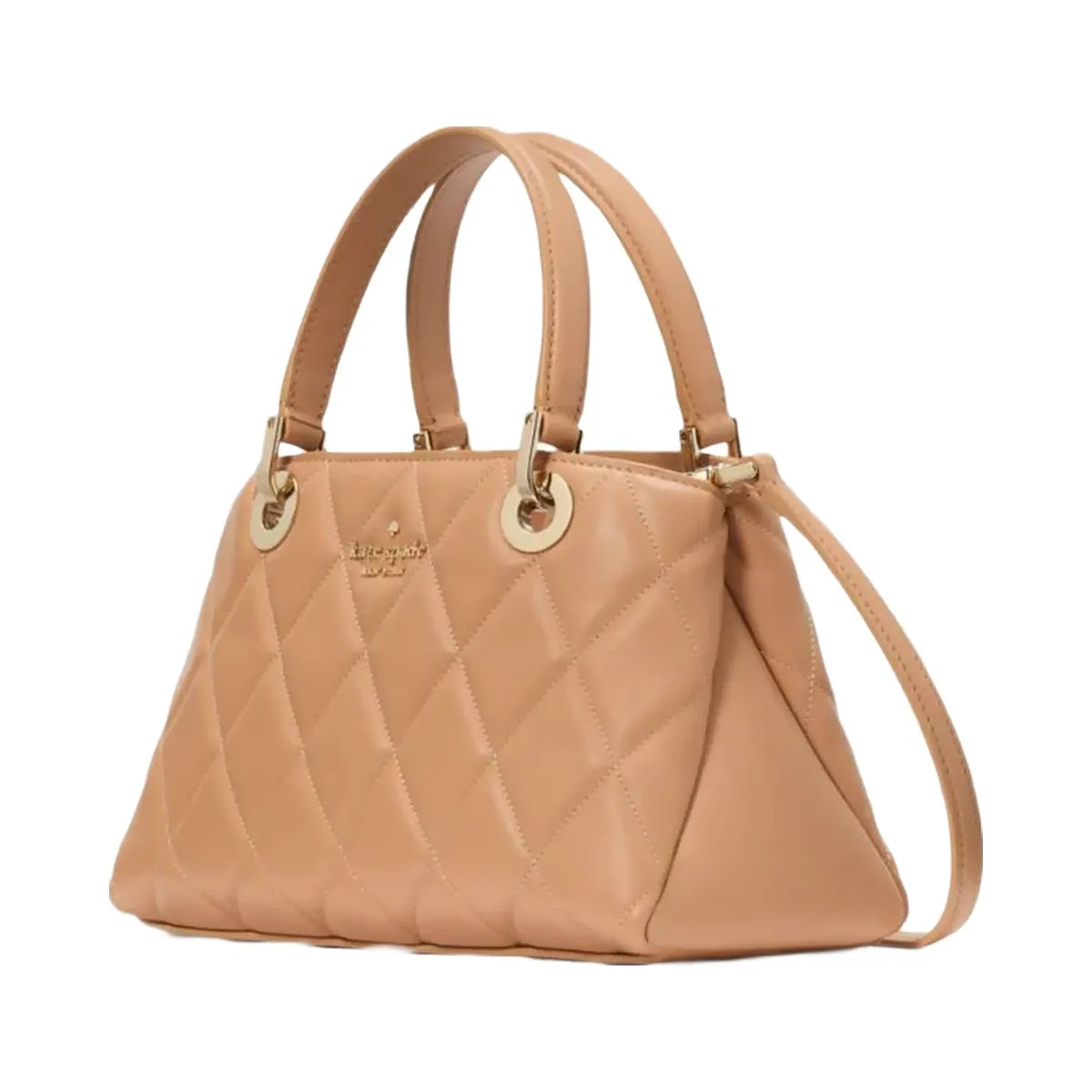 Kate Spade Carey Small Quilted Sullivan Satchel Tiramisu Mousse